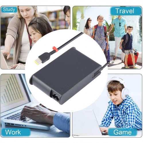 Adaptateur d'alimentation pour ordinateur portable 135W, 20V, 6,75 a, pour Lenovo Big Square USB, prise : prise américaine SH15021646-08